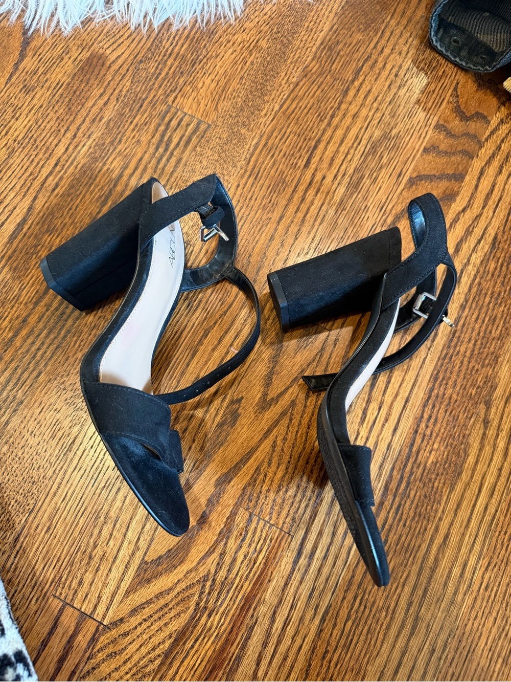 Abound Black Strappy Block Heel Sandals - Picture 3 of 4